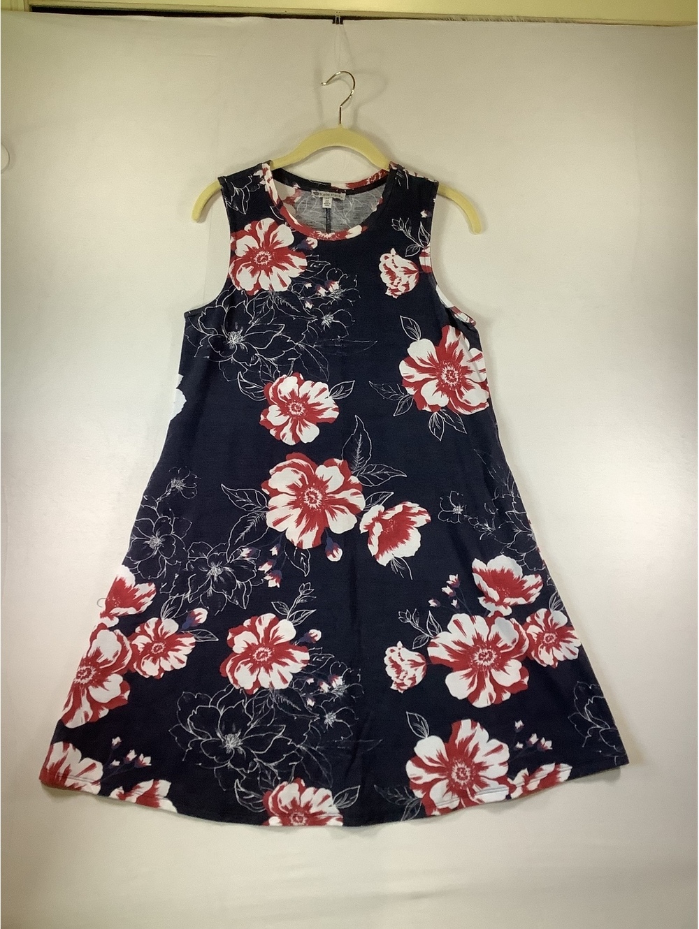 Kate Park Sleeveless Floral A-Line Dress Size M